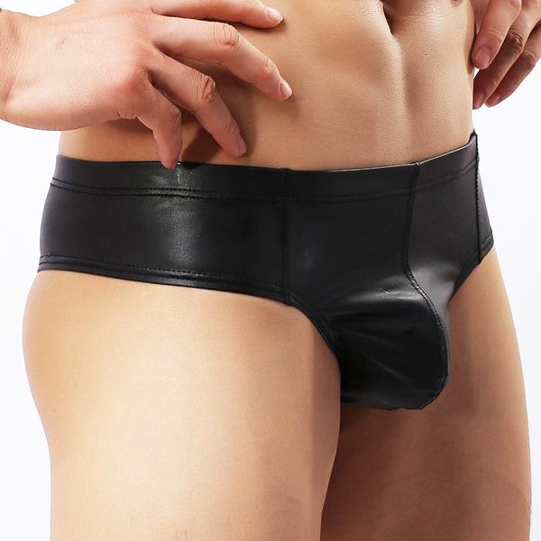 

underpants leather mens underwear boxers gay male panties lingerie, Black;white