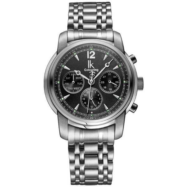 

wristwatches ik colouring automatic self-winding dial hollow back cover sapphire mirror fashion men's waterproof watch reloj mecanico h, Slivery;brown