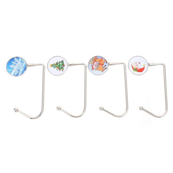 

christmas decorations 4pcs table stocking wreath hook pattern deskbag