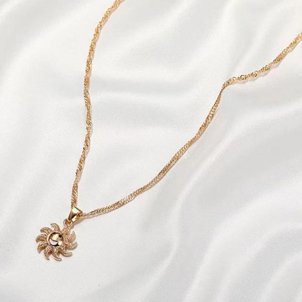 

pendant necklaces delicate sunflower choker necklace for women creative party jewelry gift clothes accessories, Silver