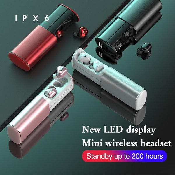 

fluxmob mini in-ear earbuds wireless bluetooth tws earphone with charge case noise canceling sport headset for all smart phone