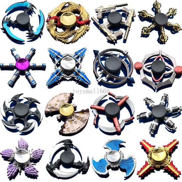 

hand spinners toy zinc alloy metal fidget spinner fingertip gyro spinning decompression anxiety toys many styles mixed