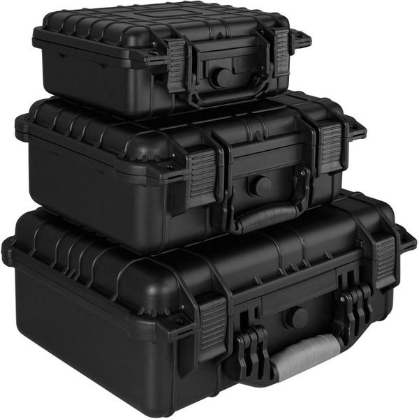 

tool organizers 9 sizes box abs plastic safety equipment instrument case portable dry impact resit with pre-cut foam