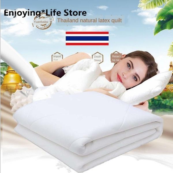 

comforters & sets natural latex quilt breathable foldable flexible skin washing blanket air conditioner summer all-season was