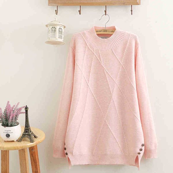 

women's sweaters plus size button o-neck sweater women pullover autumn winter casual ladies pull femme knit female fpbj, White;black