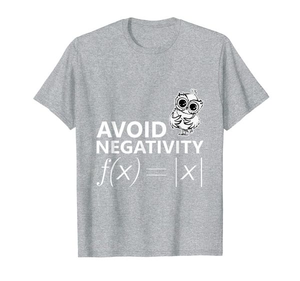 

owl avoid negativity math equation funny math teacher gift t-shirt, White;black