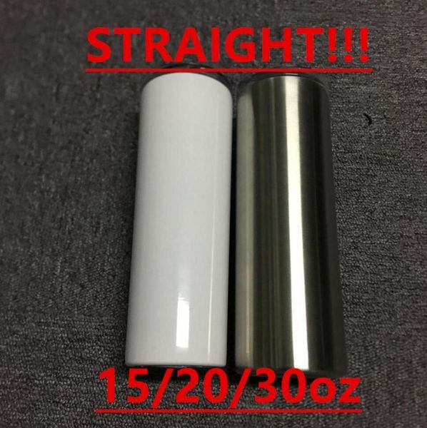 

20oz sublimation skinny straight tumblers with straw stainless steel water bottles double insulated cups mugs include shippng drinkware