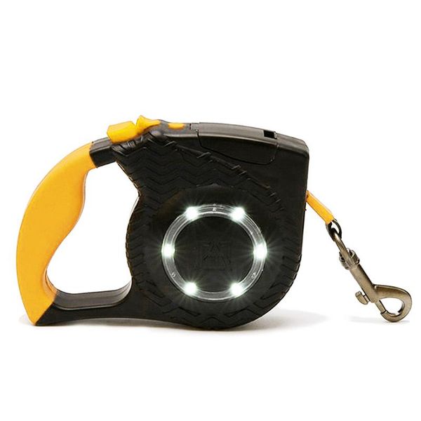 

led lights retractable dog leash reflective nylon walking pet leash for dogs