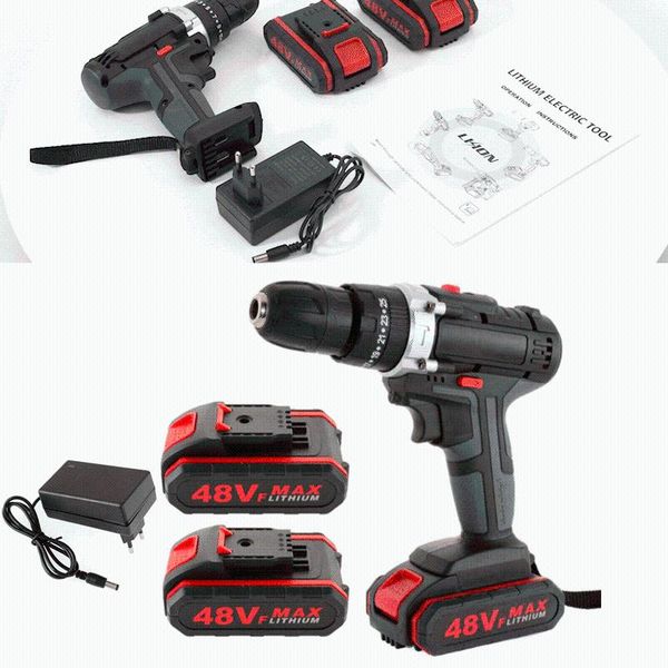 

professiona electric drills 48vf drill impact cordless screwdriver lithium battery wrench wireless shipment from russia