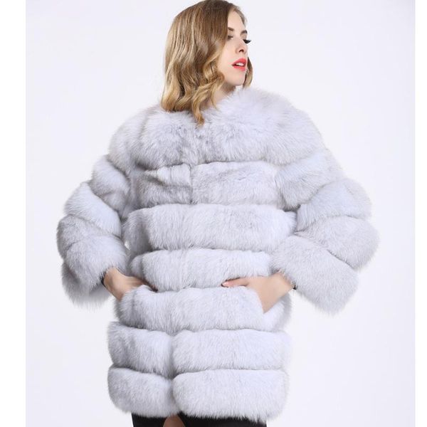 

women's fur & faux hjqjljls 2021 warm coat women winter thick long sleeve fluffy jacket overcoat female outerwear, Black