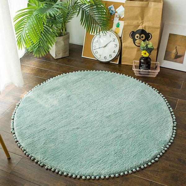 

carpets nordic round rug for living room green rugs girls kids bedroom modern computer chair mat study