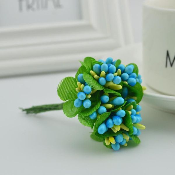 

10pcs slik stamen bouquet diy handwork wreaths home wedding decoration bride headdress scrapbooking box gifts artificial jllskh