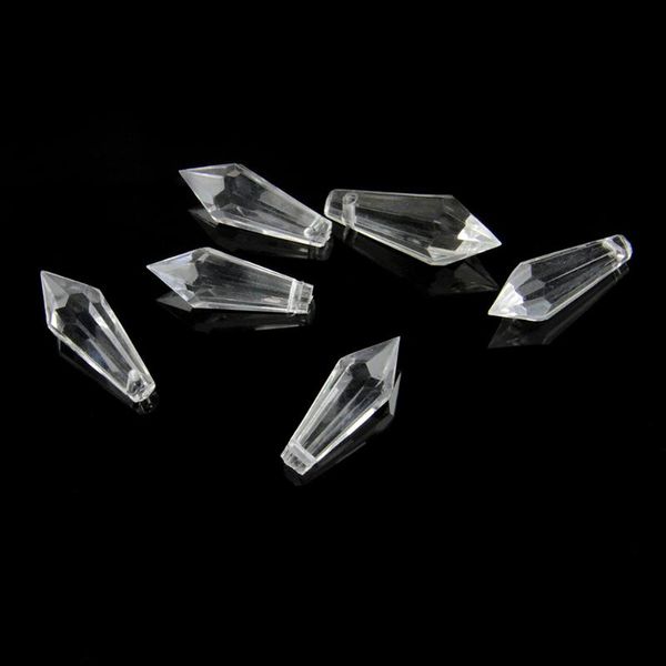 

38mm acrylic icicle prism pendant transparent color sun catcher chandelier parts for wedding home decorations parts