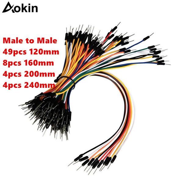 

integrated circuits dupont lines 65 pcs breadboard jumper wire 12cm/16cm/20cm/24cm solderless cables male to for arduino kit
