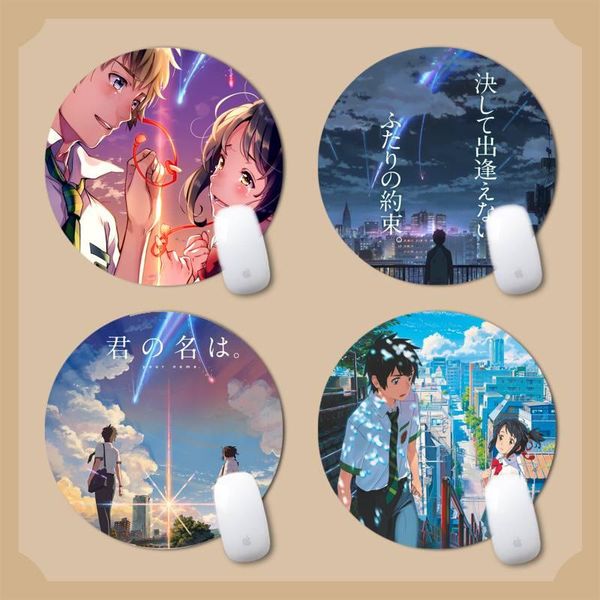 

mouse pads & wrist rests your name anime large/small pad to game desk table protect office work round mat xl non-slip lapcushion