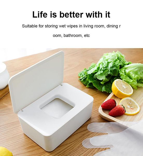 

tissue boxes & napkins empty sealed simple plastic box wet household deskwith lid