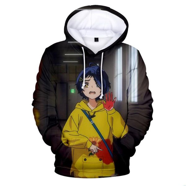 

men's hoodies & sweatshirts 2021 wonder egg priority 3d print anime sweatshirt men women fashion streetwear zipper hoodie harajuku to, Black