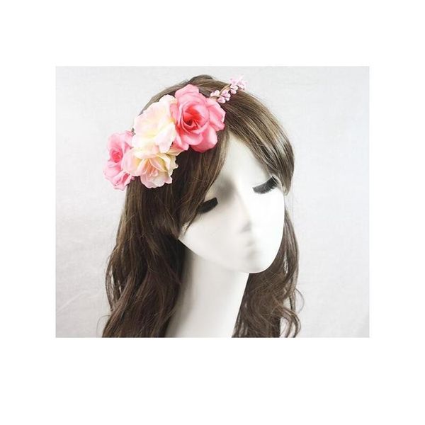 

women wedding headband kids party floral garlands bride pography headdress girls flower crown rose flowe jllkhn