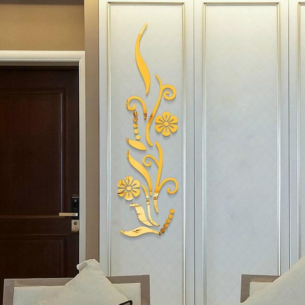 

mirrors 3d design wall stickers mirror decal for living room background decoration sticker wardrobe decor