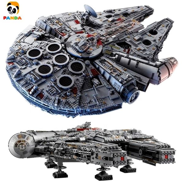 

brand king building block starship toys large ultimate millennium space starship assembled block educational toys (05132/81085)