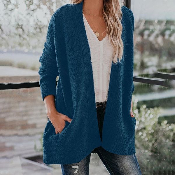 

women's knits & tees cardigan sweaters sweater knitted long sleeve knitwear casual outerwear winter pull cardigans, White