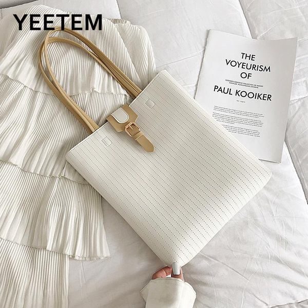 

evening bags boolar shoulder sewing thread pin buckle tote bag 2021 refreshing color fashion single female