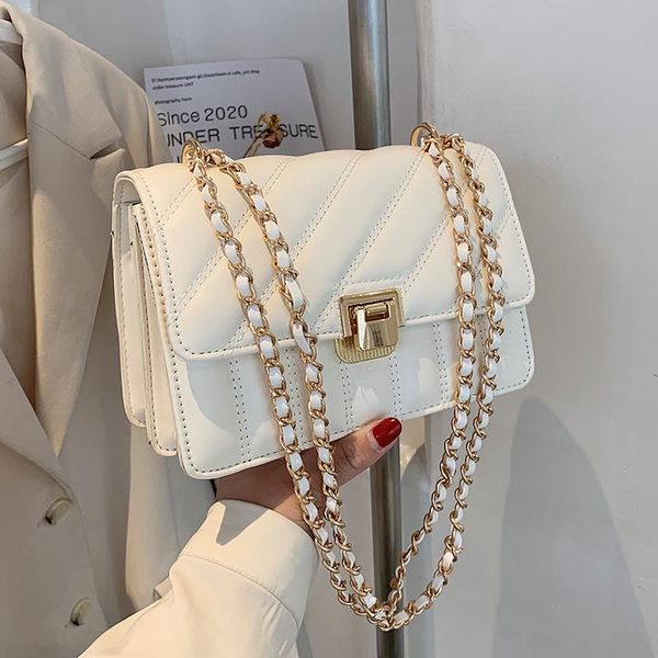 

evening bags luxury designer women chain shoulder bag 2021 female brand crossbody handbags and purse white black small flap prom