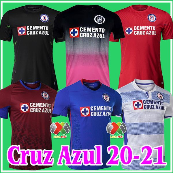 

2020 2021 cd cruz azul soccer jerseys rosa kit pink black home away 20 21 alvarado rodriguez pineda escobar romo goalkepeer football shirts, Black;yellow