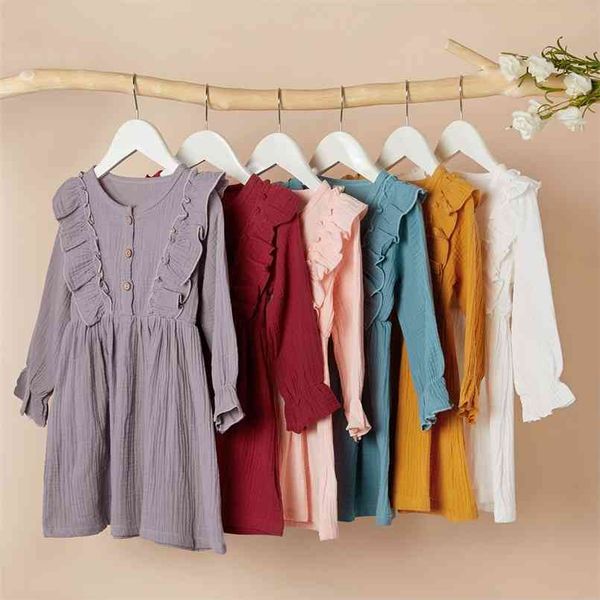 

baby / toddler casual solid ruffled dresses 210528, Red;yellow