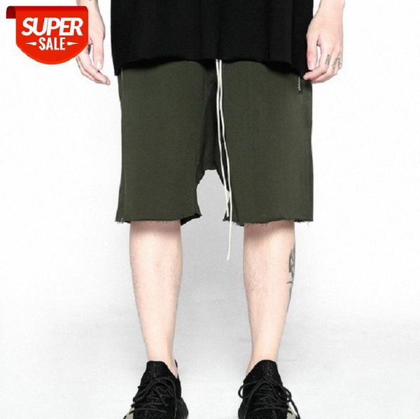 

men's pants hip hop loose solid color shorts crotch #pw9r, Black