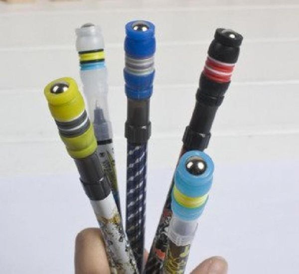 

1 pcs learning office supplies ball point pen spinning non slip writing instruments pen coated spinning random colors, Blue;orange