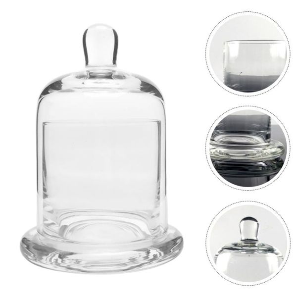 

1 set glass candle cup home candlestick wedding candleholder (transparent)