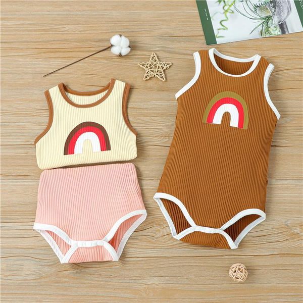 

jumpsuits brand born baby romper infant cotton sleeveless girls knitting clothes girl crawling 0-24m, Blue