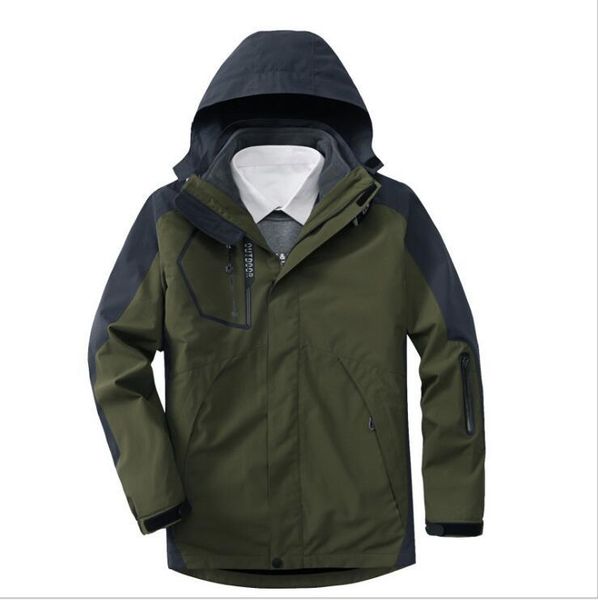 

2021 winter men windproof waterproof jacket snow clothes winter skiing clothes, Black;brown