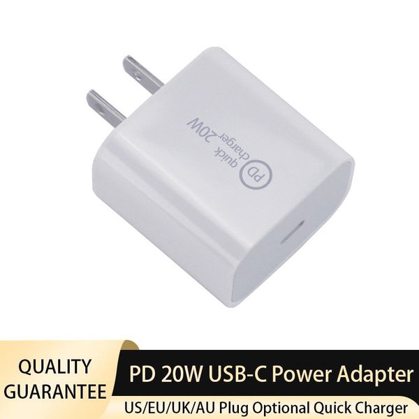 

real charging speed pd 20w quick safety charger for iphone 12 type-c port eu us uk au plug 20v1a fast charging adapter wall charger