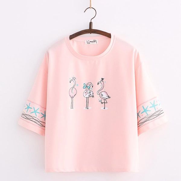 

women's t-shirt mori japanese harajuku girls casual t-shirts summer kawaii, White