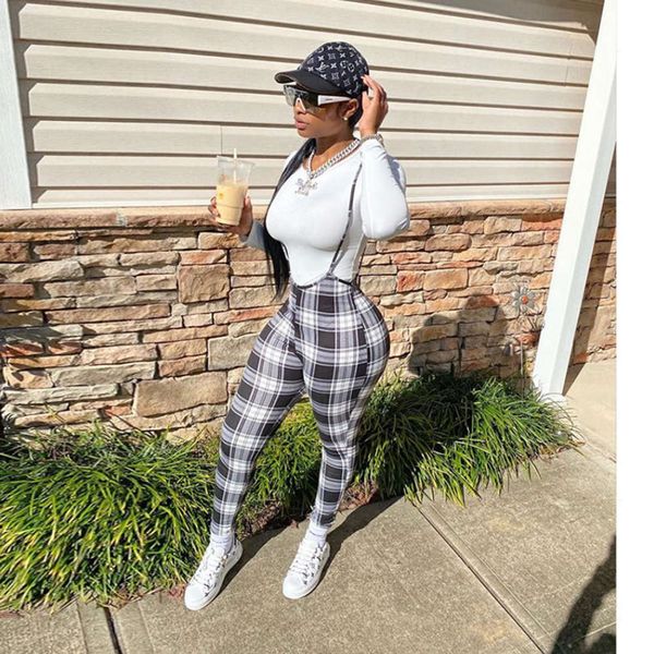 

2020 new winter men's solid round neck slim t-shirt t piece plaid strap, Gray