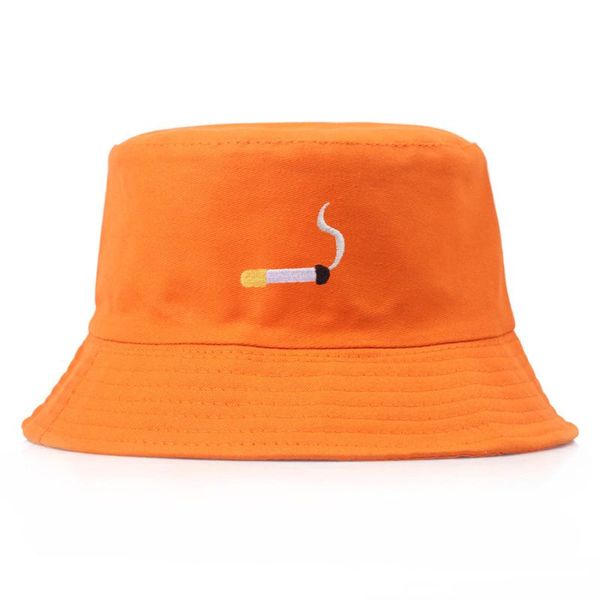 

cloches no chill cigarette embroidery bucket hat for men women hip hop fisherman caps panama bob summer lovers flat sunhats, Blue;gray