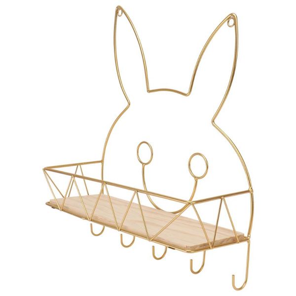 

hooks & rails 1pc wall-mounted storage rack decorative wall hook home ornament