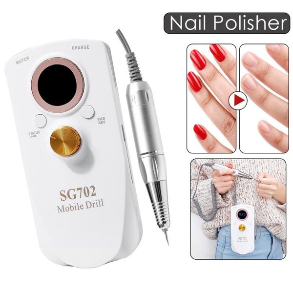 

nail drill & accessories portable 35000rpm machine rechargeable polisher for gel art removal manicure pedicure grinding set tools
