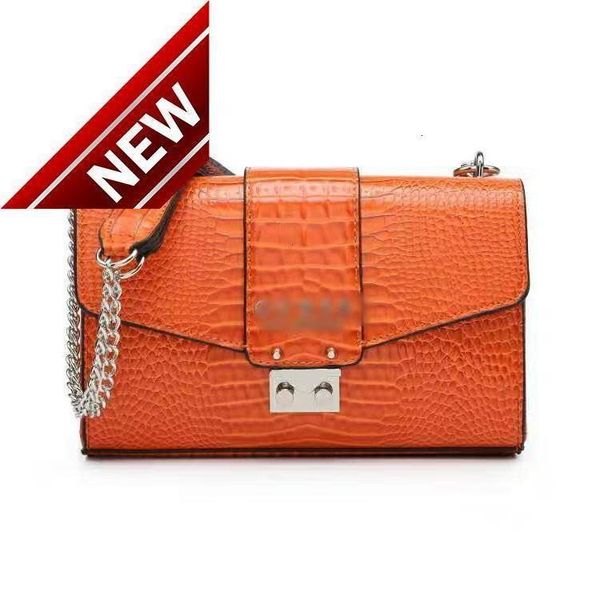 

2020 new guss women's crocodile chain small square splicing cover bag