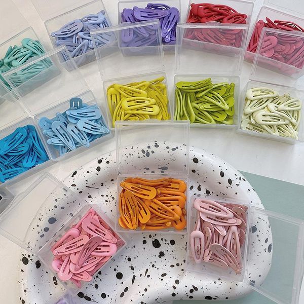 

hair accessories 30pcs the grind arenaceous matte color drip clue cb clip candy children bang cclip hairpin, Slivery;white