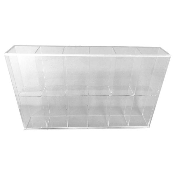 

jewelry pouches, bags acrylic display show case riser clear perspex box collectibles dustproof storage x7jb, Pink;blue