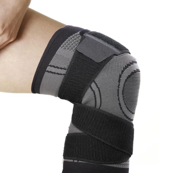

elbow & knee pads 1pc support protector meniscus protection pressure pad elastic perspiration belt running riding basketball bre, Black;gray
