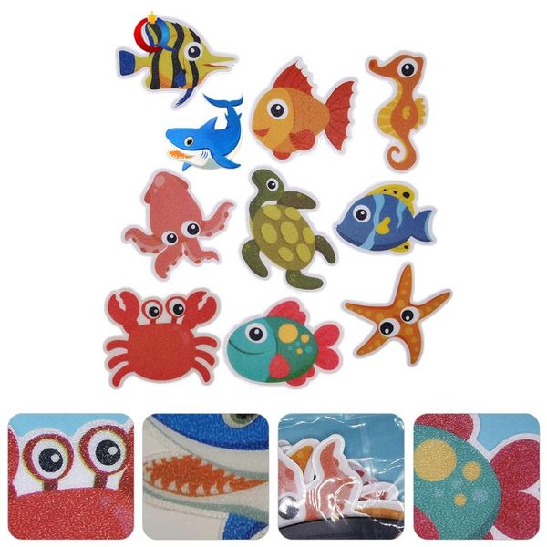

bath mats 10pcs cartoon design bathtub stickers funny anti-slip tub frosted