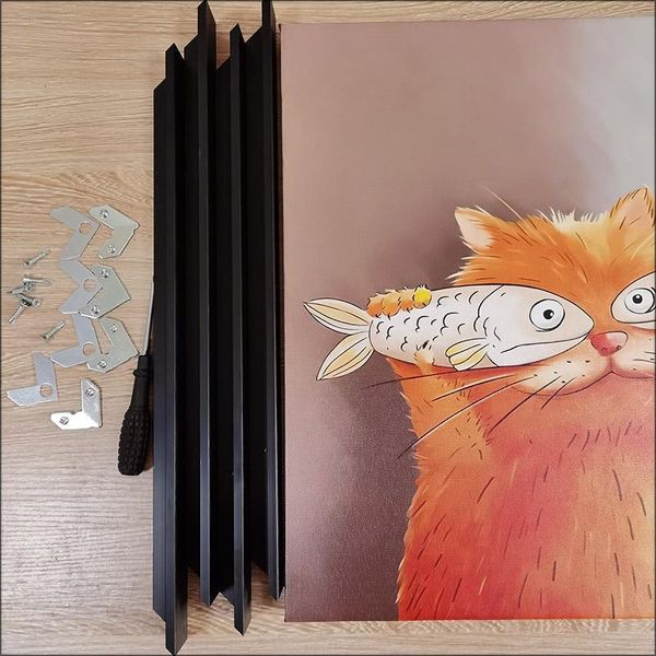 

frames aluminum alloy po frame, gold and black picture frame suitable for poster, canvas painting, diamond diy