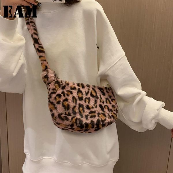 

cross body [eam] women girl cartoon cute plush small bag leopard personality all-match crossbody shoulder fashion tide 2021 18a2224