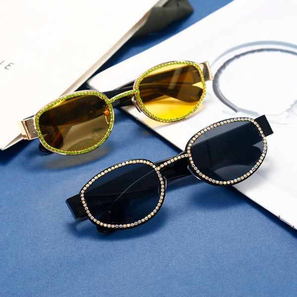 

sunglasses vintage diamond women men hip-hop sun glasses punk shades uv400 rhinestone male nx, White;black