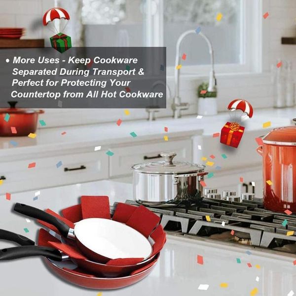 

mats & pads 4cs pot pan protectors kleurrijke divider placemat eettafel beschermen krassen oppervlakken voor voorkomen h1u0