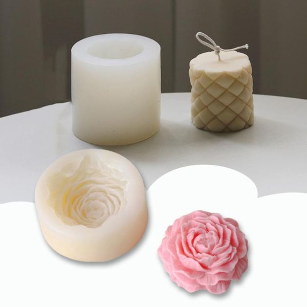 

craft tools diamond columnar candle silicone mold soy wax resin diy handmade soap making home decor